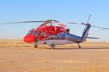 Firefighting Helicopter Staged at Guymon Airport